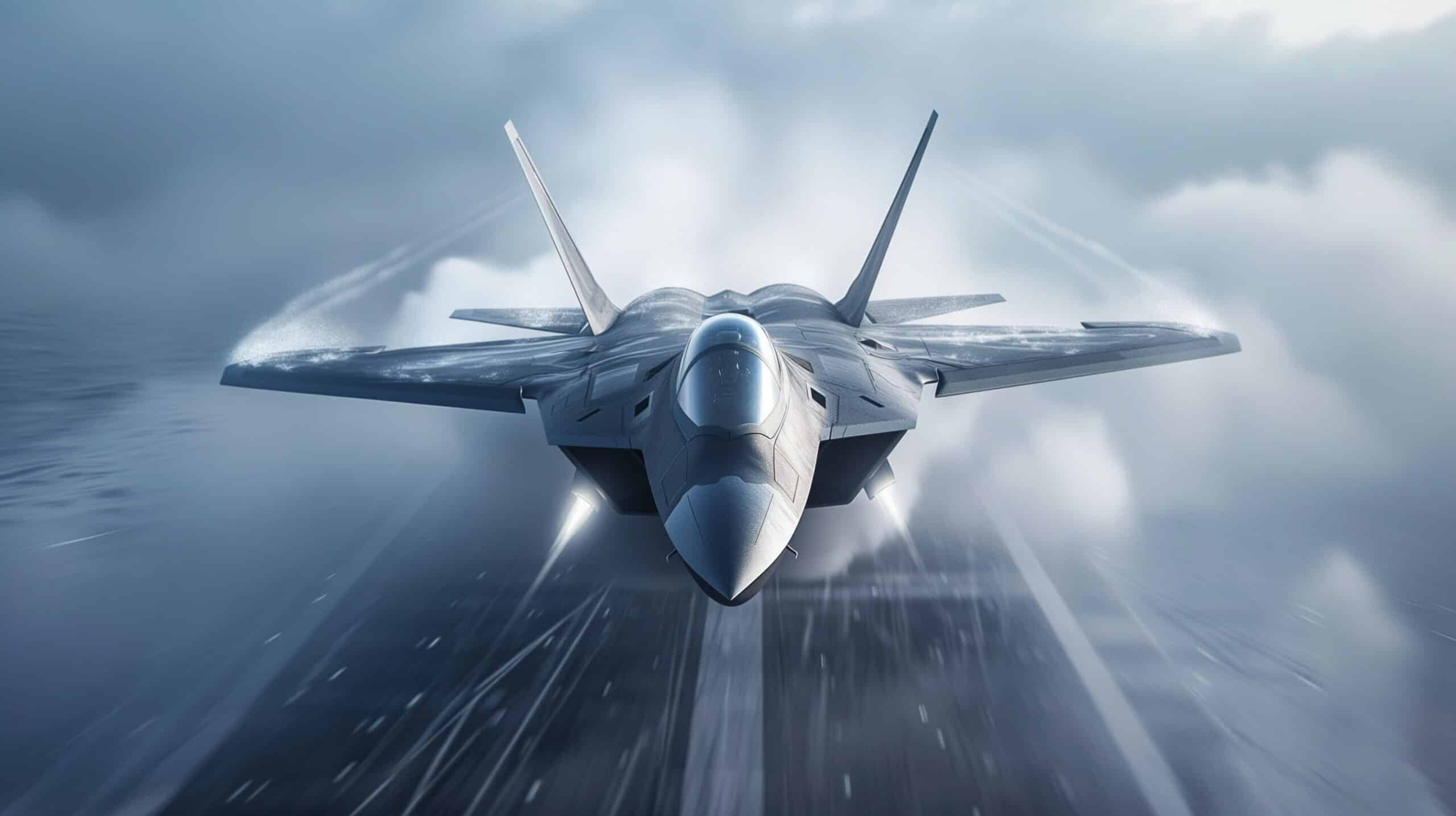 fighter jet with powerful takeoff showcasing intensity of modern inertial technology